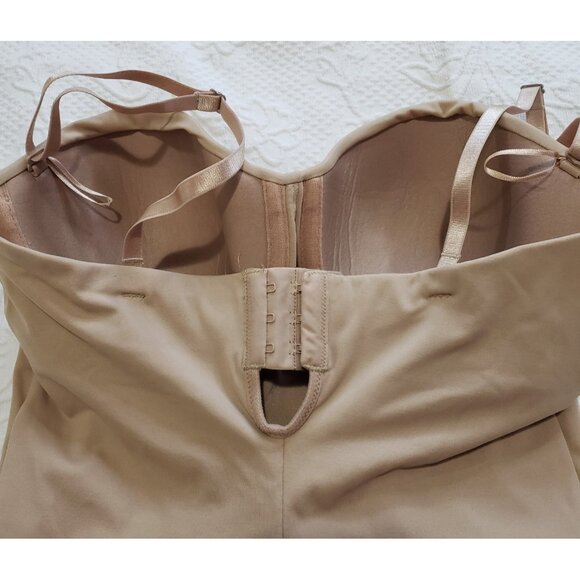 Subtract Shapewear Beige 36C Underwire Dress Belly Shaper Girdle Vintage - Picture 4 of 7